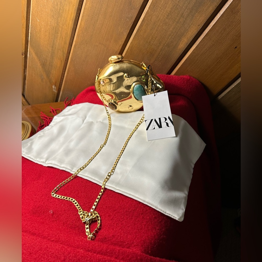 COPY - HOT ZARA Meteorito Gold M shoulder bag 654/310/253 asking $69 or best of…